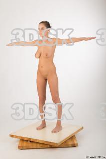 Whole body nude modeling t pose of Leah 0002